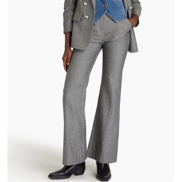 Veronica Beard grey wool blend straight pants EUC - Picture 1 of 8